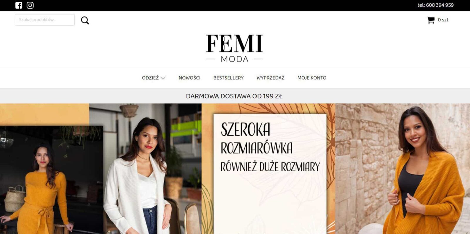 Sklep FEMI MODA - Portfolio SEOSEM24