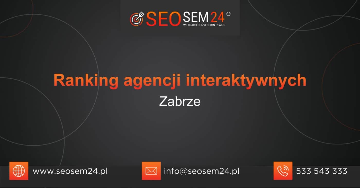 Ranking agencji interaktywnych w Zabrzu - TOP 10 agencji interaktywnych w Zabrzu