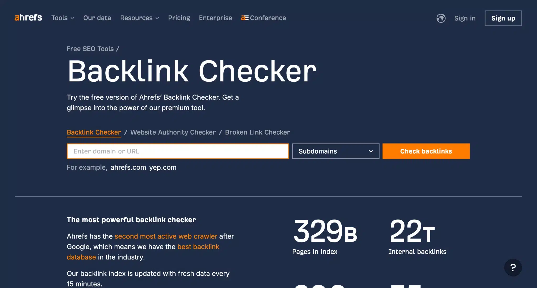 Ahrefs Backlink Checker - Darmowe narzędzie do sprawdzania backlinków