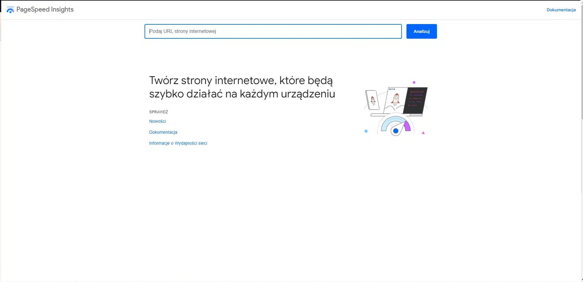Google Page Speed Insights - testowanie wydajności strony internetowej