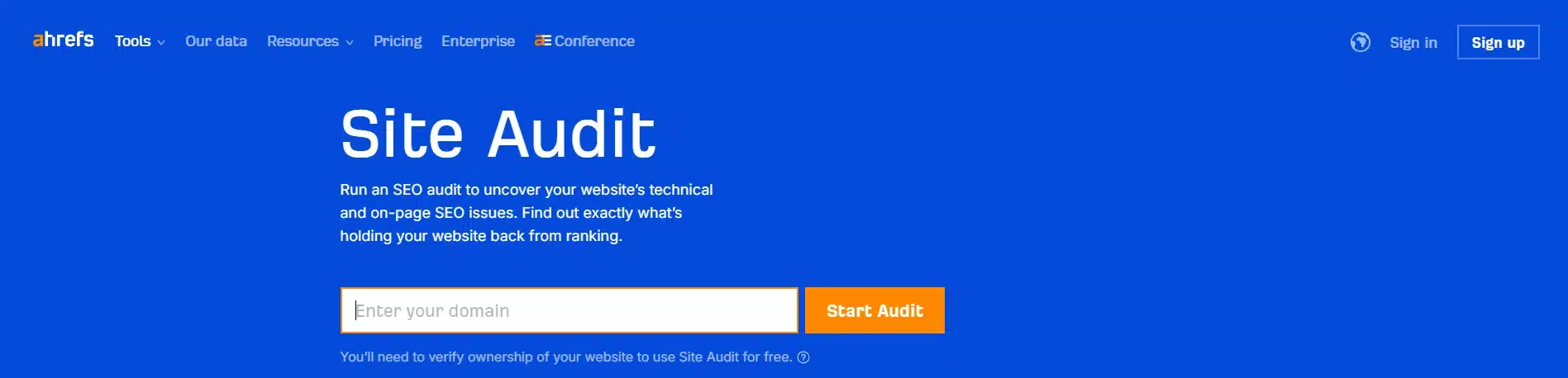 Ahrefs Site Audit - narzędzie używane podczas audytu SEO potrzebnego do pozycjonowania strony internetowej w Abramowie