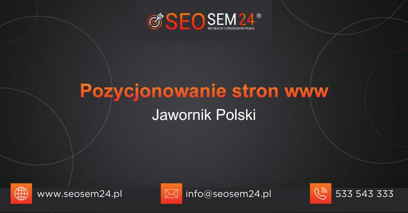 Pozycjonowanie stron www Jawornik Polski