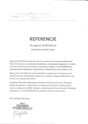 Pozycjonowanie Abramów - Najlepsza agencja SEO Abramów - Referencja SILT Paintball