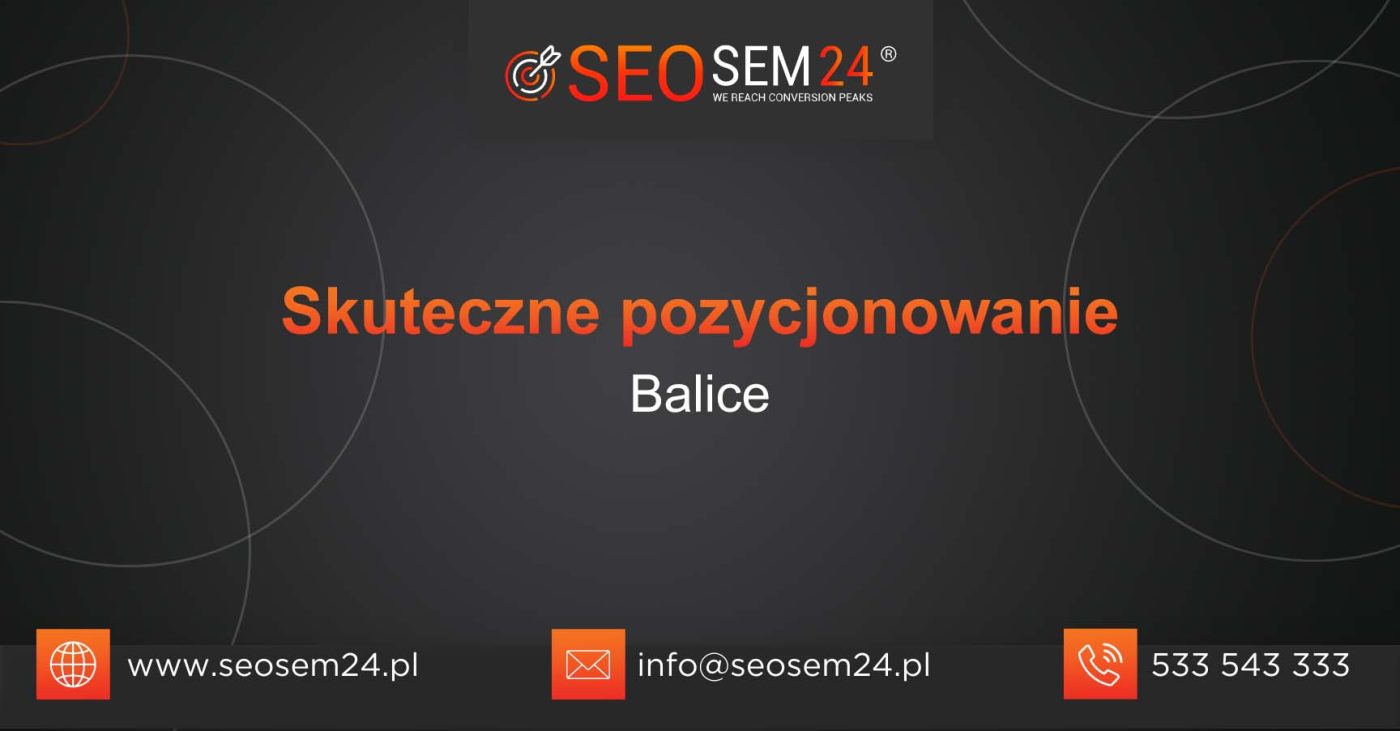 Skuteczne pozycjonowanie Balice