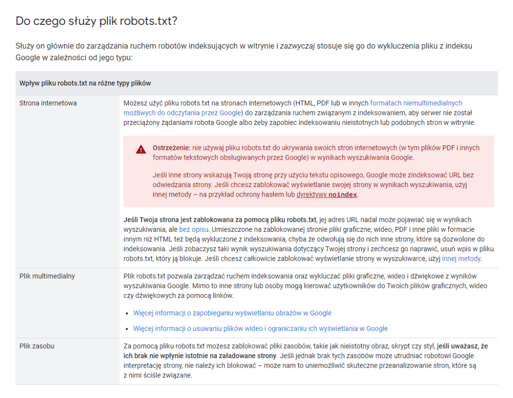 Tworzenie stron w Zabierzowie – developers.google.com/search/docs/crawling-indexing/robots/intro?hl=pl